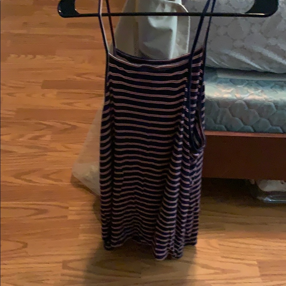 Blue and red striped tank